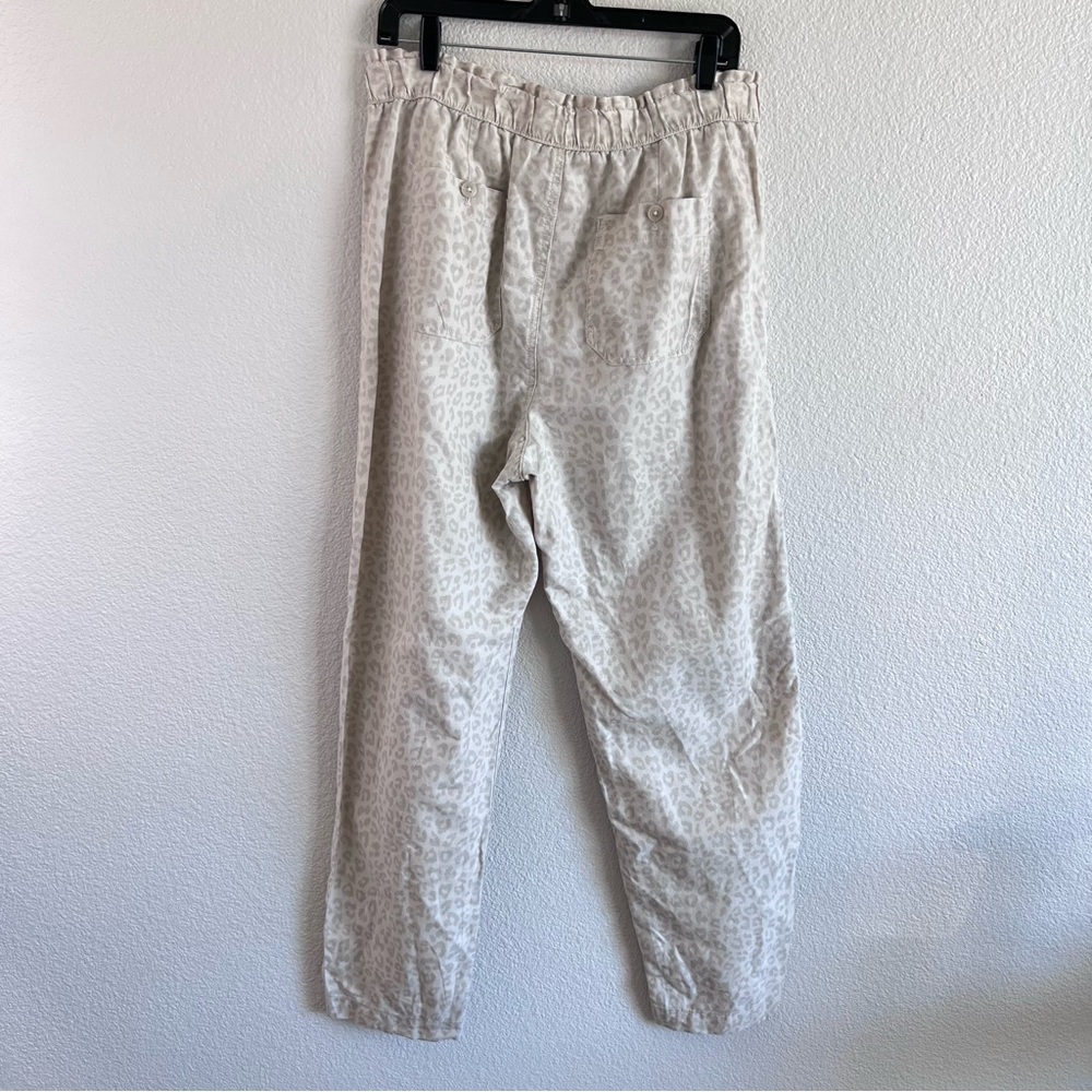 GAP Women's High Waisted Pull On Paper Bag Leopard Print Pants - Picture 4 of 11